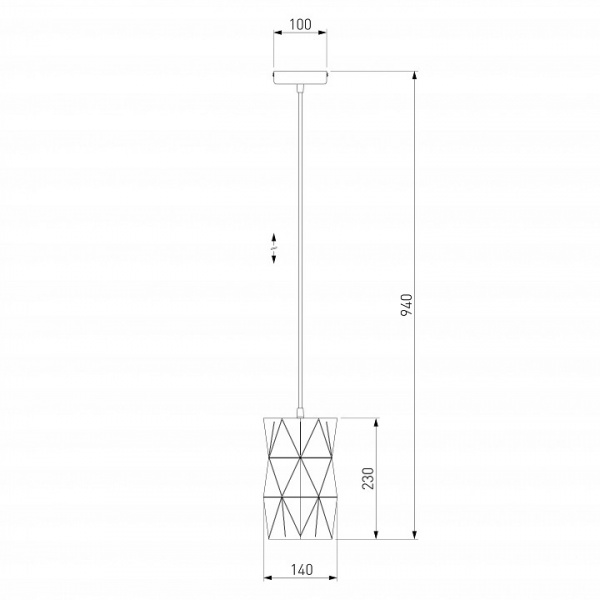 Подвесной светильник 50145/1 золотой Eurosvet Reprise