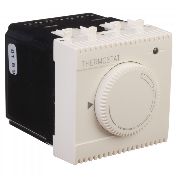 DKC Avanti Ванильная дымка Термостат для теплых полов 2 модуля