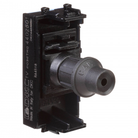 DKC Avanti Черный квадрат ТВ розетка оконечная 1 модуль