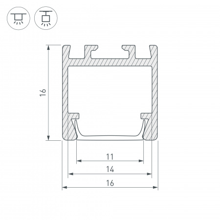 Профиль Arlight PDS-ZM-2000 ANOD 021648