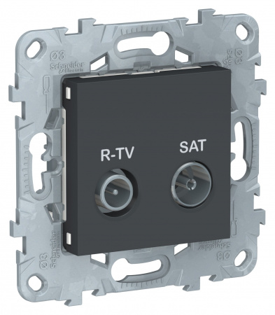 SE Unica New Антрацит Розетка R-TV/SAT, одиночная
