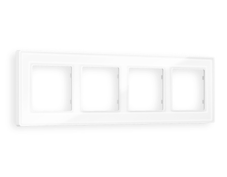 Рамка ALFA Arctic (Белый Стекло органическое) 4-ая AF580104