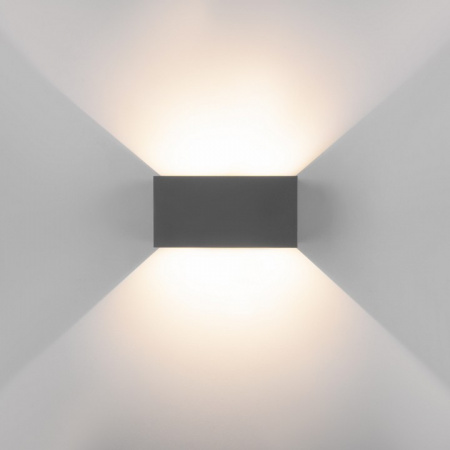 Уличный настенный светодиодный светильник WINNER DOUBLE LED IP54 35137/W серый Elektrostandard Winner a057135