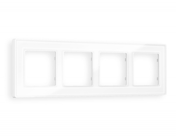 Рамка ALFA Arctic (Белый Стекло органическое) 4-ая AF580104