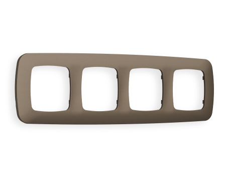 Рамка OMEGA Ecta (Темная бронза матовый) 4-ая OF140634