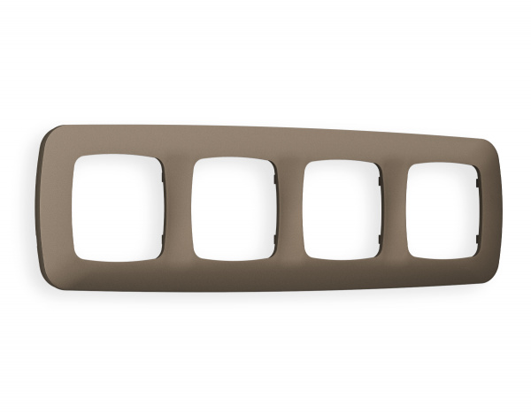 Рамка OMEGA Ecta (Темная бронза матовый) 4-ая OF140634