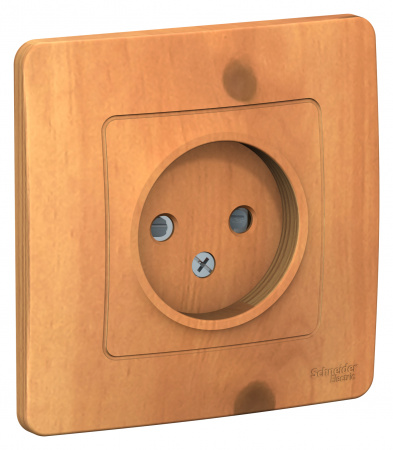 SE Blanca внутр Ясень Розетка б/з со шторками, 16А, 250В