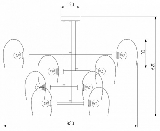 Потолочный светильник 70141/8 хром Eurosvet Gardie