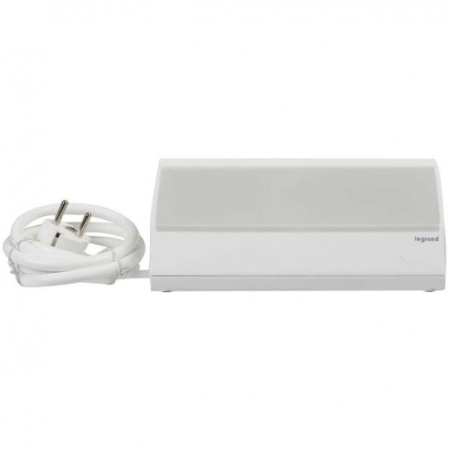 Удлинитель 3х2P+E треугольный с держателем планшета, 2USB type A, выключатель, 1,5 метра, бело-серый