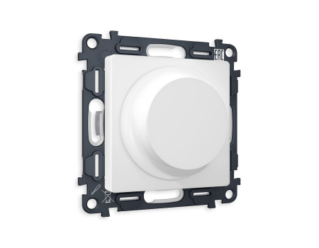 Комплект механизма светорегулятора универсального поворотно-нажимного ALFA MA125510 Белый матовый 25-600W/LED 5-300W QUANT