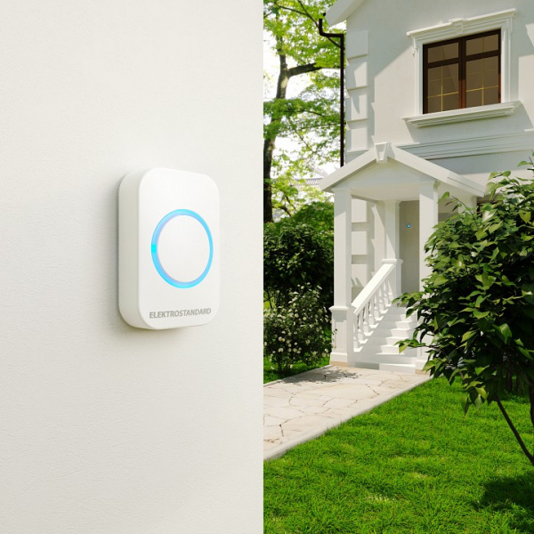 Звонок беспроводной 36M IP44 DBQ25M WL белый Elektrostandard DBQ25 a047175 Звонок беспроводной 36M IP44 DBQ25M WL белый Elektrostandard DBQ25 a047175