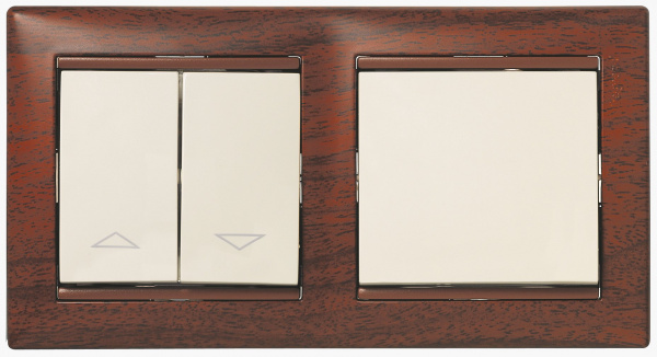 Legrand Valena Тонированное дерево Рамка 2-ая гориз