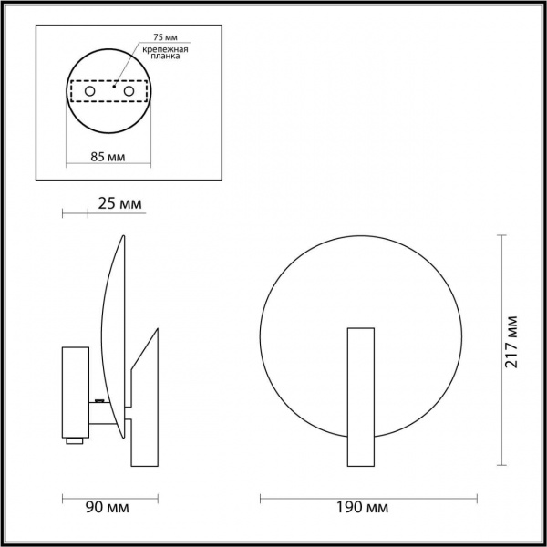 Бра Odeon Light L-vision Florence 4230/1WL