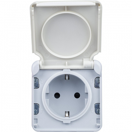 Legrand Plexo Белый Мех Розетка с/з с крышкой, винтовой зажим IP55