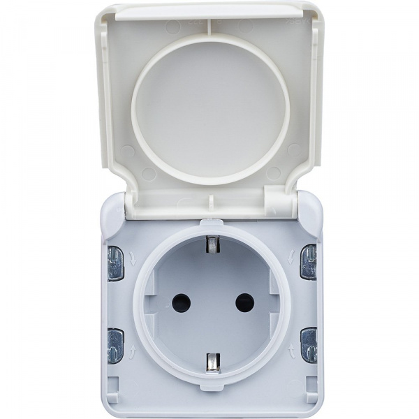 Legrand Plexo Белый Мех Розетка с/з с крышкой, винтовой зажим IP55