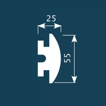 Молдинг MX010, 55х25, 2000мм, Экополимер/11