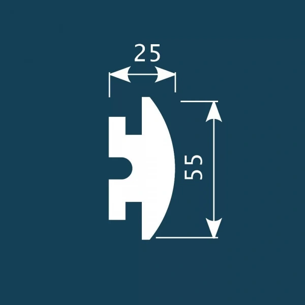 Молдинг MX010, 55х25, 2000мм, Экополимер/11