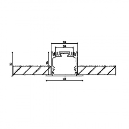 Профиль встраиваемый DesignLed LE.4932 001082