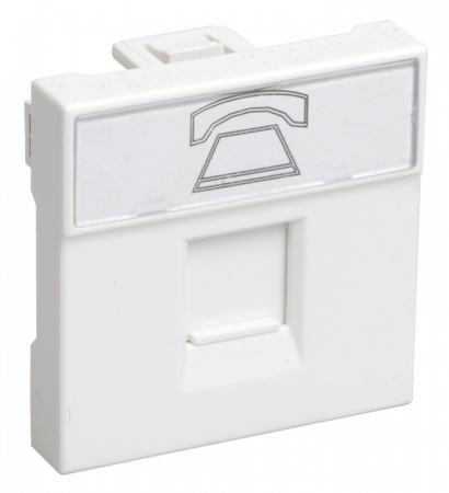 IEK PRIMER Розетка телефонная RJ-11 кат.3, 2 модуля. РКФ-20-00-П