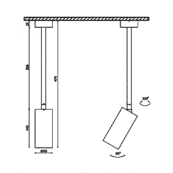 Основание для подвесного светильника SWG VL-M5-WH 003420