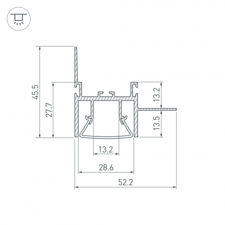 Arlight Профиль FOLED-WALL-3000 (Алюминий)