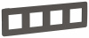 SE Unica Studio Дымчато-серая/Антрацит Рамка 4-ная