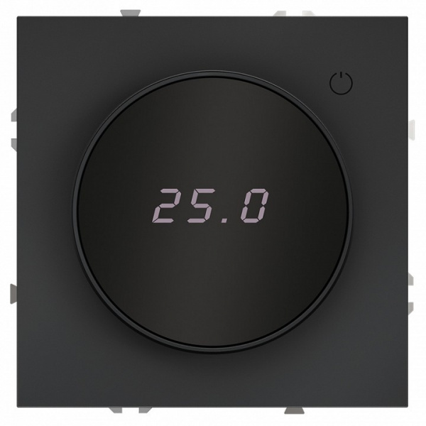 Терморегулятор электронный VOLTUM S70 с индикацией и датчиком, для теплого пола, (графит)