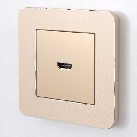 Рамка из металла на 1 пост Platinum шампань W0012611