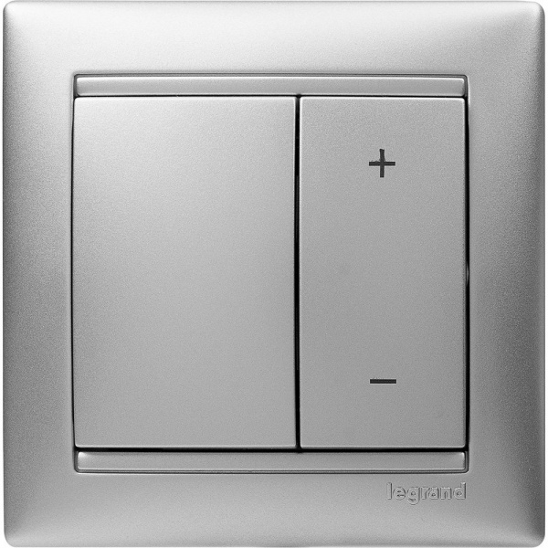 Legrand Valena Алюминий Светорегулятор нажимной 40-600W для л/н и обмоточных т-ров