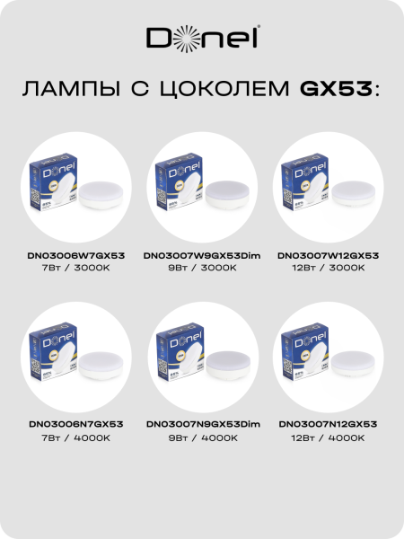 Donel Светильник трековый, поворотный, GX53, D80хH120мм, IP20, черный, без лампы, DN02002R1B 1Track