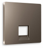 Лицевая панель ALFA (Темная бронза матовый) для компьютерной/телефонной розетки RJ-45/RJ-11 QUANT AP6420