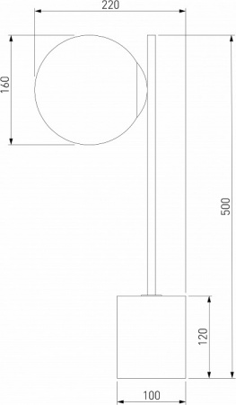 Настольный светильник со стеклянным плафоном 01157/1 черный Eurosvet Marbella