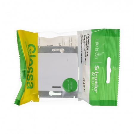 SE Glossa Бел Переключатель 1-клавишный с подсветкой, сх.6а, 10АХ