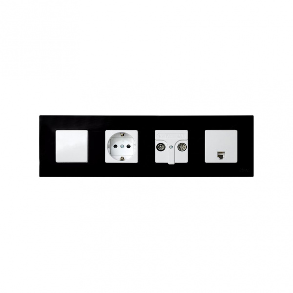 Simon 27 Play Черная Рамка-декор 4-ая