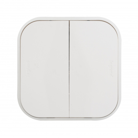 Legrand Quteo Белый Переключатель 2-клавишный 10А