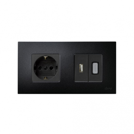 Simon 27 Play Артик Черный Рамка-декор 2-ая