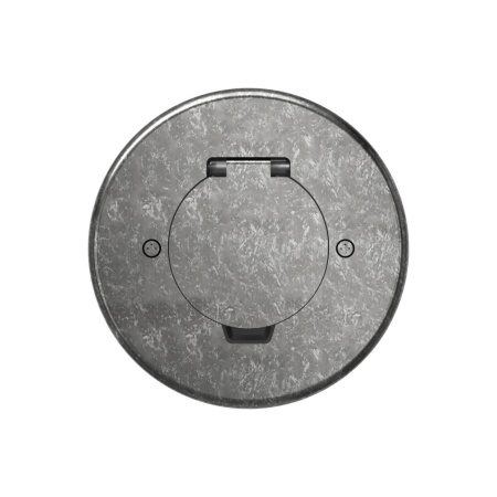 Donel Лючок Surface 2 мод. (1 мод. 45х45 мм.), круглый, круглая крышка, оцинкованная сталь, IP44, (с уст. набором), DFB2ZRNFA