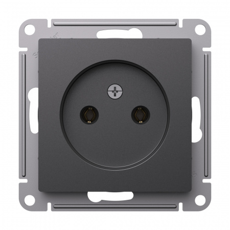 Systeme Electric AtlasDesign Базальт Розетка б/з без шторок, 16А, механизм