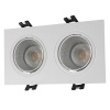 DK3072-WH+CH Встраиваемый светильник, IP 20, 10 Вт, GU5.3, LED, белый/хром, пластик