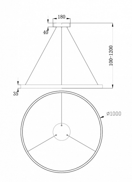 Подвесной светильник MOD058PL-L54BS4K Maytoni Rim
