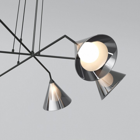 Подвесной светильник со стеклянными плафонами 70161/6 черный Eurosvet Enigma