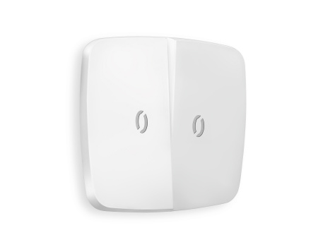 Лицевая панель OMEGA (Белый матовый) для 2-кл выключателей с подсветкой QUANT OP1240