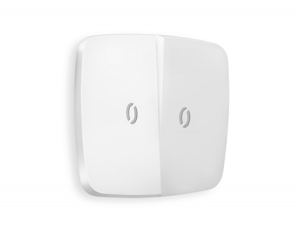 Лицевая панель OMEGA (Белый матовый) для 2-кл выключателей с подсветкой QUANT OP1240