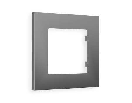 Рамка ALFA Qubi (Сталь матовый) 1-ая AF250501