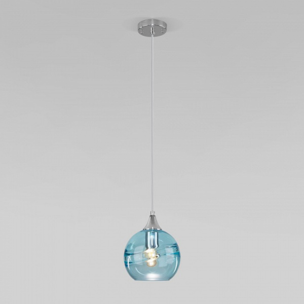 Подвесной светильник 50221/1 голубой Eurosvet Lotus