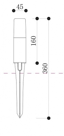Фонарь уличный (столб) O416FL-L3B3K Maytoni Talpa