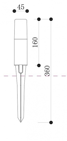 Фонарь уличный (столб) O416FL-L3B3K Maytoni Talpa