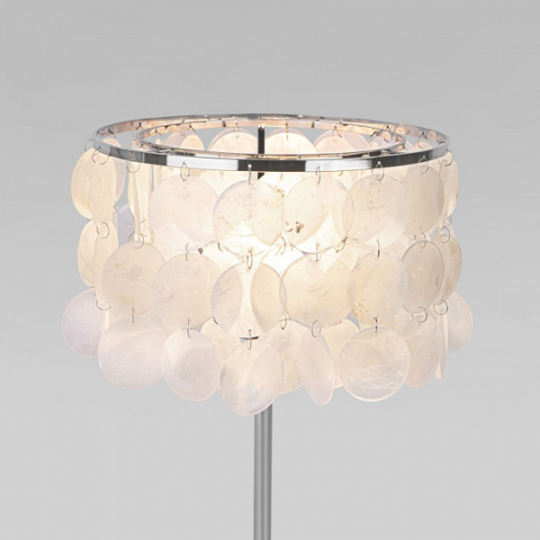 Настольный светильник с Перламутром 208101 хром Eurosvet Sandra