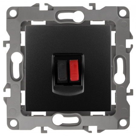 ЭРА 12-3111-05 Антрацит Розетка аудио, IP20, 12