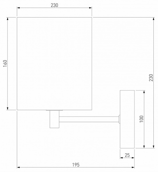 Настенный светильник с тканевым абажуром 60174/1 латунь Eurosvet Brume